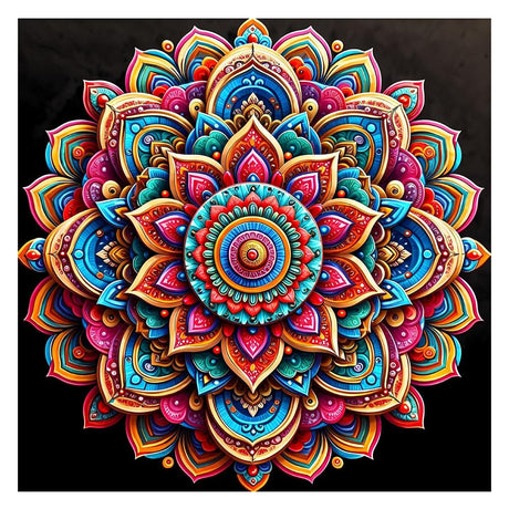 AMORARS Mandala Diamond Painting Kit for Adults, Mandala Diamond Art Beginners - DIY Full Diamond Dot Gem Art Paintings, Suitable Gifts, and Home Decoration Crafts, 12x12Inch AMORARS