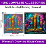 croshom Diamond Art Kits for Adults, Magic Book Diamond Painting Kits for Adults Beginners, 5D DIY Full Drill Diamonds Art Painting Kit Gem Craft for Adult Gifts, Home Wall Decor 14" x 14" croshom
