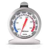 Oven Thermometer 50-300°C/100-600°F, Oven Grill Fry Chef Smoker Analog Thermometer Instant Read Stainless Steel Kitchen Cooking Thermometer PECULA