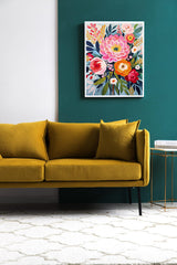 YarnMate Flowers Paint by Numbers Kit for Adults - Flowers in Vase Paint by Number on Canvas Without Frame, DIY Acrylic Painting for Gift Home Wall Decor (16x20 Inch) YarnMate