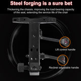 Ergonomic Gaming Chair, Bluetooth Speakers & LED RGB Lights Massage Lumbar Support Computer Gaming Chairs 360 Degree Swivel Height Adjustment Video Gaming Chair, Black & Red Iryreafer