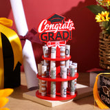 Thyle Graduation Gift Money Holder 2024 Graduation Gift Holders with 16 Holes Wooden Graduation Tiered Tray Cash Cake Graduation Money Tree Congrats Grad Holiday Party Supplies(Red) Thyle