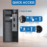 AOBABO 8-Rifle Gun Safe with Quick Access Keypad Lock, Security Cabinet Long Safes Gun Cabinet for Shotguns with Pistol Pocket Aobabo