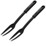Nylon Fork Made of Heat Resistant Nylon with Plastic Handle with Hole Ideal for use with Non-Stick Pots and Pans (Pack Of 2) - By Ram Pro RamPro