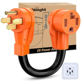 Nilight EV Dryer Charger Adapter Cord 50 Amp to 30 Amp 4 Prong Pure Copper 125V/250V Outlet to EV Dryer Plug Conversion Heavy Duty 10 Gauge Wire 14-50P to 14-30R 50M/30F Nilight