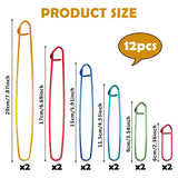 OWMOSYX 12 Pcs Knitting Stitch Holders Aluminum, Colorful Yarn Stitch Holder for Practical Knitting Crochet Tools for Sweaters Socks Yarn Sewing DIY Blankets OWMOSYX