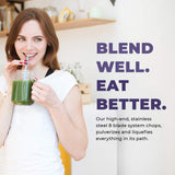 Cleanblend Commercial Blender with 5-Year Full Warranty - 1800W, 3HP, 64oz High-Performance Professional Countertop Blender with Stainless Steel Blades Cleanblend