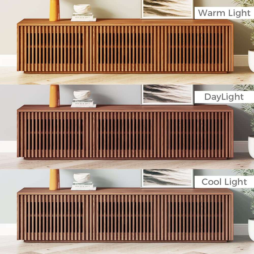 POVISON Mid Century Modern Solid Wood Media Console - Thumbnail 5
