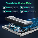 Yagud Under Desk Treadmill, Walking Pad for Home and Office, 2.5 HP Portable Walking Jogging Running Machine with Remote Control and LED Display, Sliver Yagud