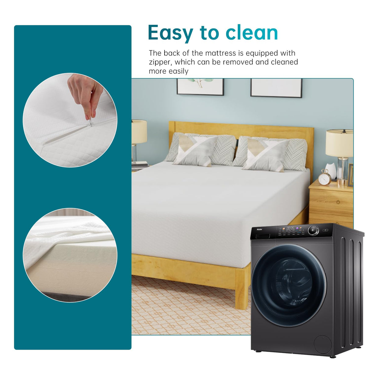 FDW 14 inch Gel Memory Foam Mattress Medium Firm Mattresses for Cool Sleep Relieving No Fiberglass CertiPUR-US Certified Mattress in a Box,Queen FDW