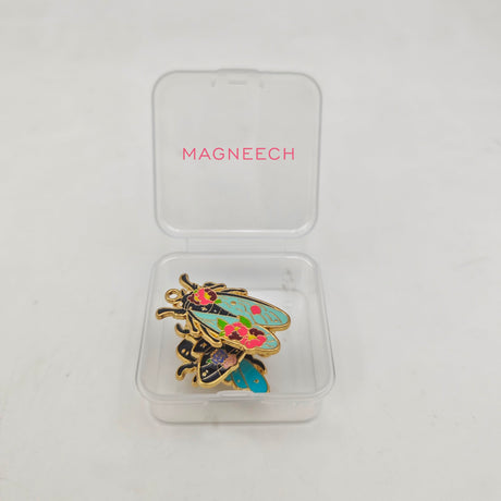 3Pcs Insect Themed Needle Minder, Magnetic Pin Holder for Cross Stitch, Needlework and Embroidery Accessories - Keep Your Needles Secure（ Bees，Butterflies，Cicadas） MAGNEECH