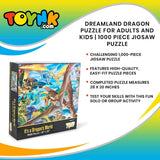 It's A Dragon's World Fantasy Puzzle | Challenging 1000 Piece Jigsaw Puzzle for Adults and Kids | Magic-Themed Brain Teaser | Fun Game Night Activity | Gift for Puzzle Enthusiasts | 28 x 20 Inches Toynk