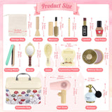 GAGAKU Wooden Makeup Toy Set Wood Hair Salon Playset Toddler Wooden Makeup Kit for Girls,Christmas Birthday Gift for 3 4 5 6 7 Years Old Kids GAGAKU