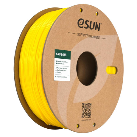 eSUN High Speed ABS+ Filament 1.75mm, Excellent Layer Adhesion 3D Printer Filament Speedy ABS Plus for Fast Printing, 1KG Spool (2.2 LBS) 3D Printing Filament for 3D Printers, Yellow eSUN