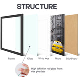 Golden State Art 16x20 Wood Picture Frame with Real Glass and 1.25'' Wide (Black) Golden State Art