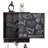 MOCAS Hidden Gun Storage, Hidden Wall Gun Safe Pistol Rack Shelf with 3 Hooks for Secret Decor Concealment Furniture, Art Storage Cabinet Wooden Storage Shelves Indoor Picture Frame(Black) MOCAS