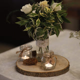 Sancodee 8 Pcs Large Unfinished Wood Slices, 10-11 Inches Wood Slabs for Centerpieces Natural Wooden Circle, DIY Wood Centerpieces for Tables Wedding Party Door Sign Decor Sancodee