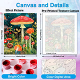 Artunion Mushroom Paint by Numbers for Adults, Forest Paint by Number Kits, DIY Oil Painting Paint by Number Kits on Canvas Arts Craft for Home Wall Decor 16x20 Inch Artunion