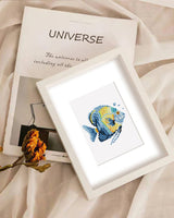 PeakLuv 12 Pcs Small Diamond Art Kits Sea Animals, Fishes Diamond Painting Kits, Mini Diamond Art Kits for Adults, DIY Square Drill Mini Gem Painting 1-Hour Painting for Home Desktop Decor, 6X7in PeakLuv