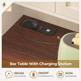 UPOSOJA Farmhouse Kitchen Pantry Storage Cabinet with Bar Cabinet Drawers & Shelves, Freestanding Hutch and Adjustable Shelves, Versatile Storage for Kitchen, Dining Room, Living Room, Off White UPOSOJA