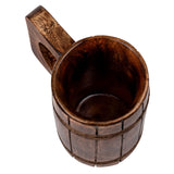 GoCraft Wooden Beer Mug | Handmade Burnt Wood Mugs for Men for Camping Travel Outdoor | Craft Tankard Drinking Stein Tea Coffee Cup with Handle GoCraft