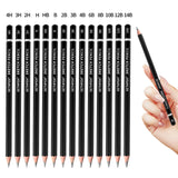 GETHPEN Professional Drawing Sketching Pencil Set - 14 Pieces Graphite Pencils(14B - 4H), Ideal for Drawing Art, Sketching, Shading, Artist Pencils for Beginners & Pro Artists GETHPEN