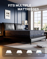 Marsail NS2 Pro Massage Adjustable Base with Mattress Set, Wireless Remote & App Control, Split King Adjustable Bed Frame + 14-inch Cooling Gel Memory Foam Mattress Marsail