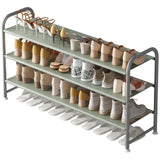 INGIORDAR Shoe Rack 3 Tier Long Storage Organizer Wide Metal Shoe Shelf for Closet Entryway Grey INGIORDAR