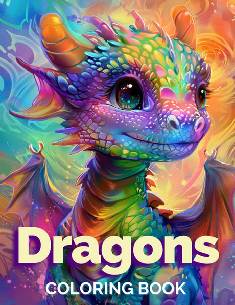 Dragon Coloring Book for Kids: Cute and Fantastic Dragon Coloring Book for Kids Ages 9-12 WoodArtSupply