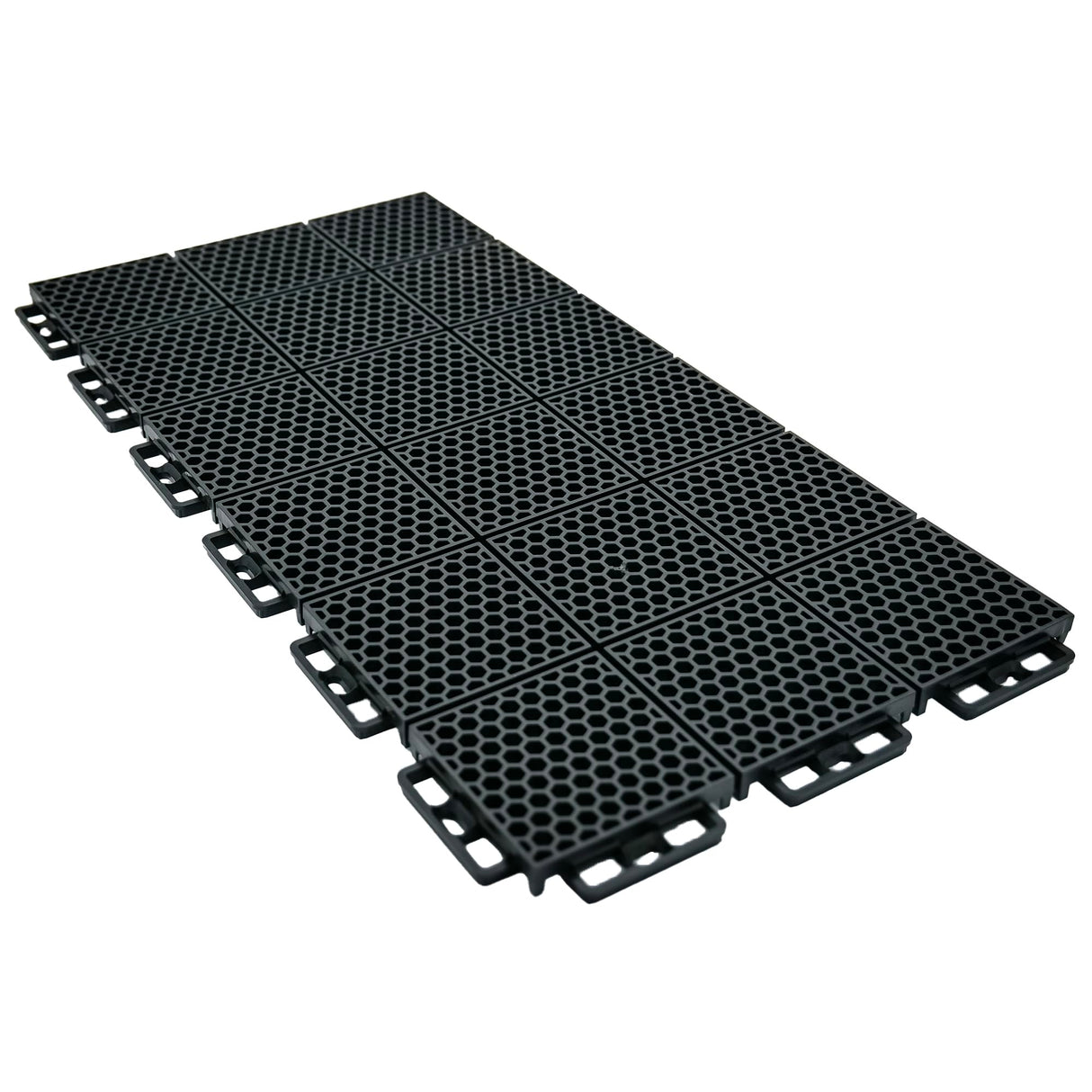 Caliber ProTech Garage Flooring Tiles, 9” x 18” Interlocking Tiles, Black, 8-Pack Caliber