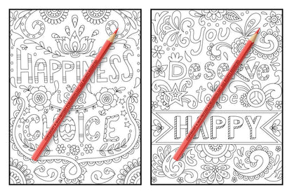 Inspirational Quotes: An Adult Coloring Book with Motivational Sayings and Positive Affirmations for Confidence and Relaxation