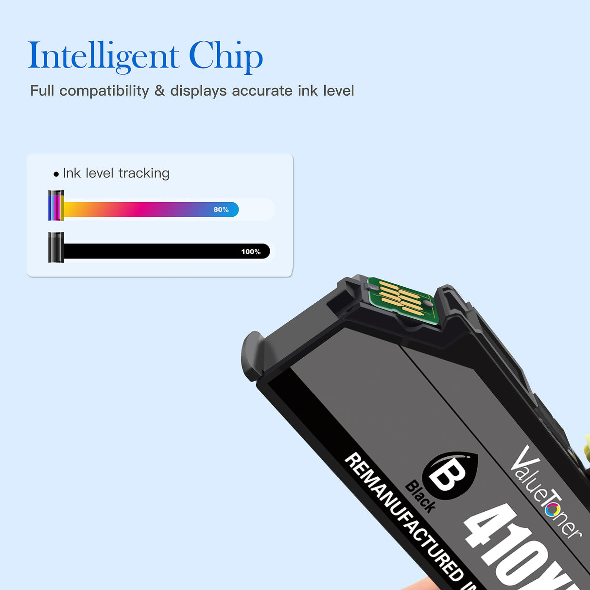 Valuetoner Remanufactured Ink Cartridge Replacement for Epson 410XL Ink Cartridges 5 Pack 410 T410XL for Expression XP-7100 XP-530 XP-630 XP640 XP-830 XP635 (Black, Cyan, Magenta, Yellow, Photo Black) Valuetoner