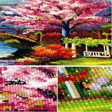 5D DIY Diamond Painting by Number Kit, Tree Winter Snow Scene, Large Size Cross Stitch Kits for Adults Round Crystal Rhinestone Arts Craft, Canvas Supply for Home Wall Decor Gift 40x50cm (16x20in) Marsrut