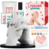LTDSOAR Hand Casting Kit, Couples with Practice Kit, Hand Mold Kit for Adults & Kids, Romantic Anniversary Wedding Birthday for Her or Him,Boyfriend Girlfriend Unique LTDSOAR