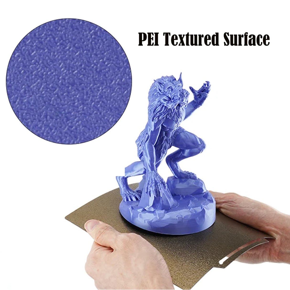 RETUXEP 3D Printer PEO PEI Cool Build Plate for Bambu Lab X1C/X1/X1E/P1P/P1S/A1 3D Printer,Smooth PEO+Textured PEI Surface 257x257mm Spring Steel Plate,Double Sided Flexible Sheet Removable Platform RETUXEP