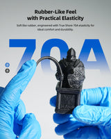 Inslogic Flexible 70A Resin 3D Printer Resin, 1KG 3D Printing Resin for Printing Soft and Flexible Items, Bendable and Not Brittle, Fast Curing 405nm UV Photopolymer Resin, 1KG Black Inslogic