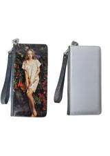 Youkang Sublimation Wallet Women's Zipper Card Holder Storage Bag Women's Travel Clutch Wristband DIY Craft (Grey) Youkang