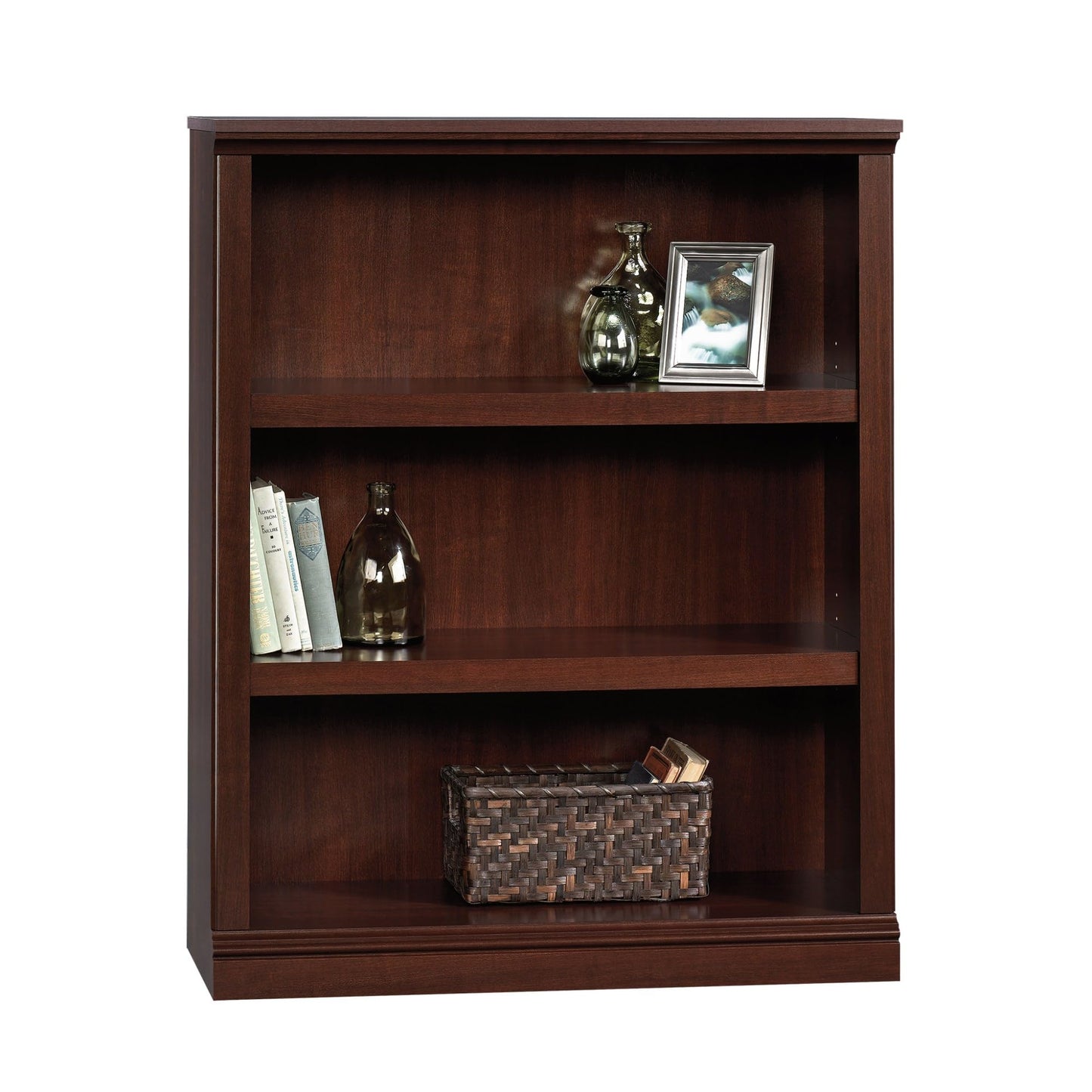 Sauder Miscellaneous Storage 3-Shelf Bookcase/ Book shelf, Select Cherry finish