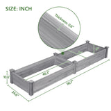 Yaheetech 8×2ft Wooden Horticulture Raised Garden Bed Divisible Elevated Planting Planter Box for Flowers/Vegetables in Backyard/Patio Outdoor, Gray, 97 x 25 x 11in Yaheetech