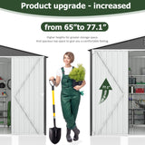 AirWire 6x8 FT Outdoor Storage Shed, Garden Shed with Updated Frame Structure and Lockable Doors, Metal Tool Sheds for Backyard Garden Patio Lawn, Grey AirWire