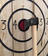 WICING 15.7" Throwing Axe, 1065 Manganese Steel Throwing Hatchet Beech Wood Handle for Axe Throwing Competitions - 3 Pack WICING