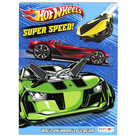 Hot Wheels Super Speed Coloring Book - Big Fun Book to Color Hot Wheels Coloring Book, Boys Arts and Crafts Activity Coloring for Kids Birthday, Party Favors 80 Coloring Pages What Kids Want