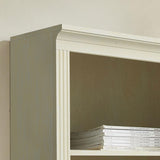 JAHRSTIM 5-Tier Adjustable Bookshelf in Cream - Versatile Storage Organizer for Home and Office JAHRSTIM