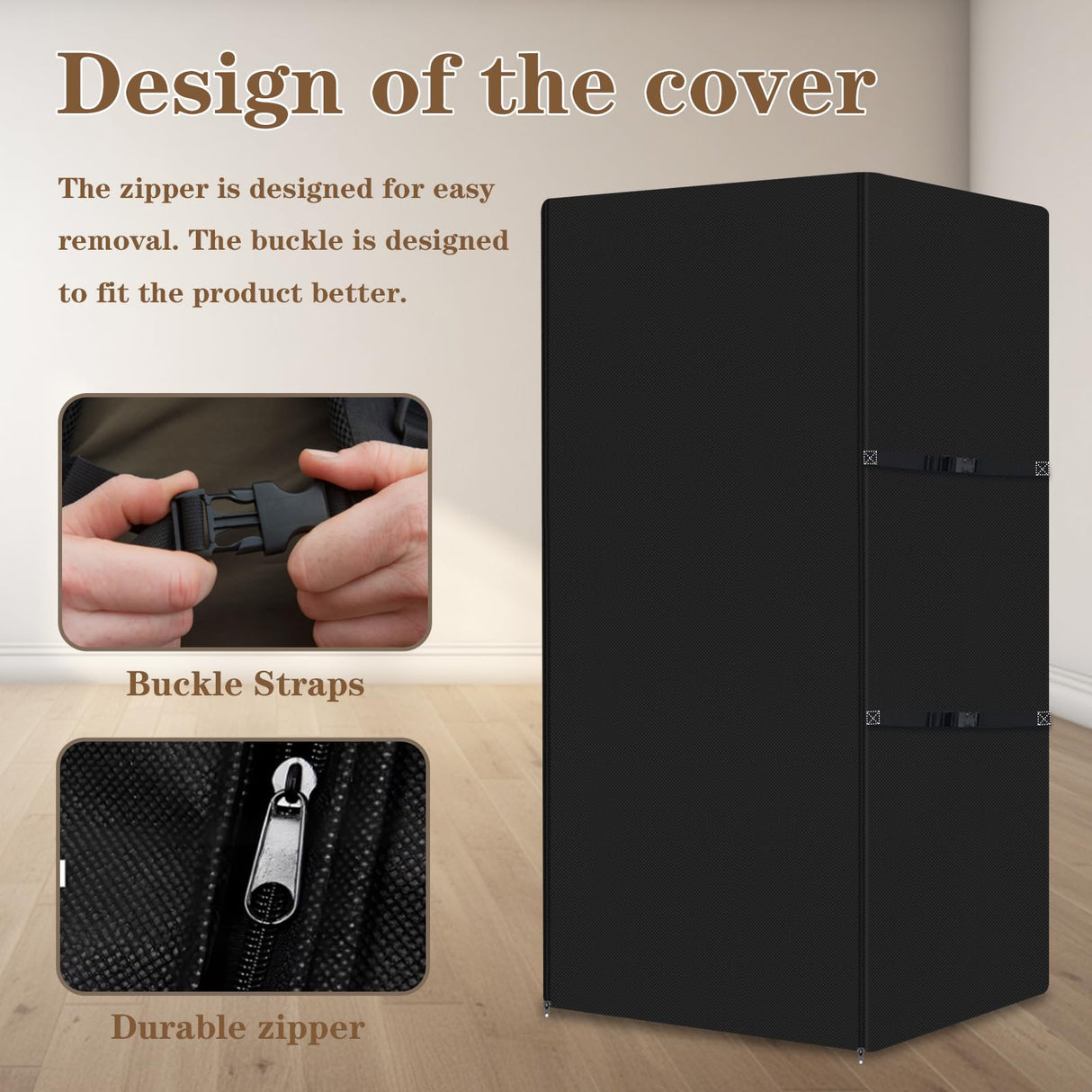 Gun Safe Cover Waterproof Heavy Duty 600D Oxford Gun Cabinet Cover, Dustproof Protective Cover for Large Rifle Safe, Indoor Outdoor Waterproof Gun Safe Protective cover (31''L x 26''W x 60''H) Lametta