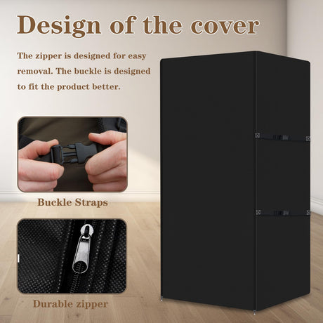 Gun Safe Cover Waterproof Heavy Duty 600D Oxford Gun Cabinet Cover, Dustproof Protective Cover for Large Rifle Safe, Indoor Outdoor Waterproof Gun Safe Protective cover (31''L x 26''W x 60''H) Lametta