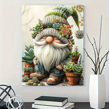 Easy Paint by Numbers Kit for Adults Beginner, Gnome Adult Paint by Number Kits on Canvas, DIY Painting with Numbers for Adults, Acrylic Simple Oil Paint by Number Kits for Home Wall Decor 16x20 In BYGFHLYW