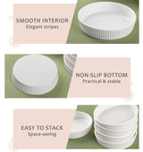 Ramekins 8 oz - Oven Safe Shallow Ramekins for Creme Brulee Dishes- Ceramic Souffle Dishes Quiche Dish Mini Tart Pans for Individual Serving,White Puddings Cups Small Pie Pan Sauce Ramekins Set of 6 KOBIKOBI