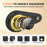 KAER 13-15 Gun Safe,Gun Safe for Rifles and Pistols,Double Layer Electronic Gun Cabinet,Gun Safes for Rifles Adjustable Gun Racks,Rifle Safes for Home with Separate Lockbox KAER