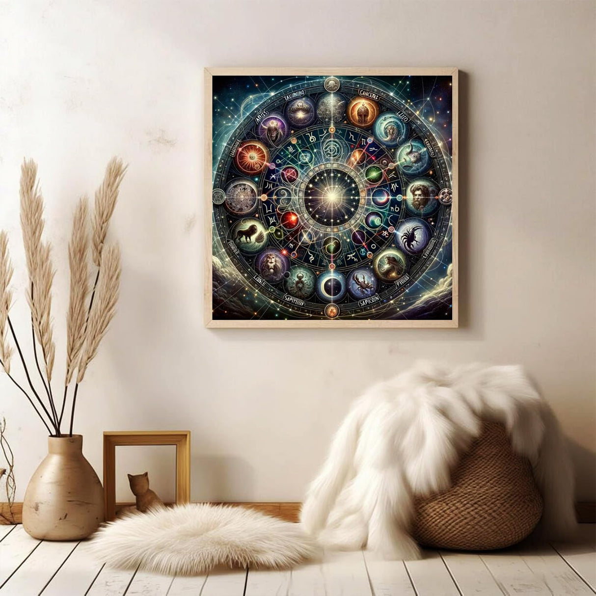 hkejoi Fantasy Diamond Art Kits for Adults, Diamond Painting Kits for Adult Beginners, 5D Round Full Drill Gem Art Kits DIY Crafts for Home Decor Gift 14x14 Inch hkejoi