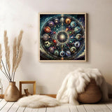 hkejoi Fantasy Diamond Art Kits for Adults, Diamond Painting Kits for Adult Beginners, 5D Round Full Drill Gem Art Kits DIY Crafts for Home Decor Gift 14x14 Inch hkejoi